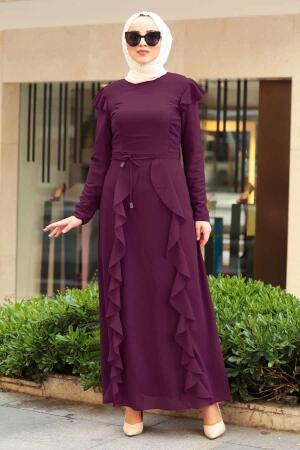 Violet Foncé - Nayla Collection - Robe Hijab - 5012MU - 1