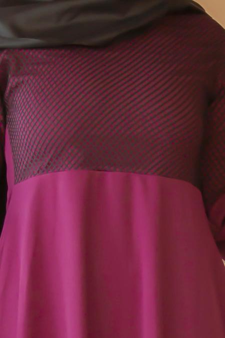 Violet Foncé - Nayla Collection - Robe Hijab 79260MU - 3