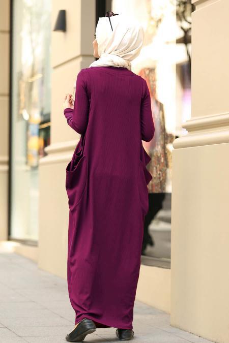 Violet Foncé - Nayla Collection - robe hijab 956MU - 2