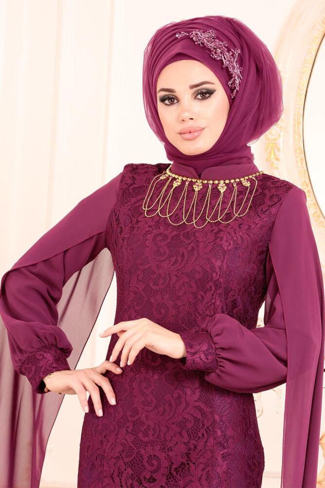 Violet Foncé - Nayla Collection - Robes de Soirée 40180MU - 2