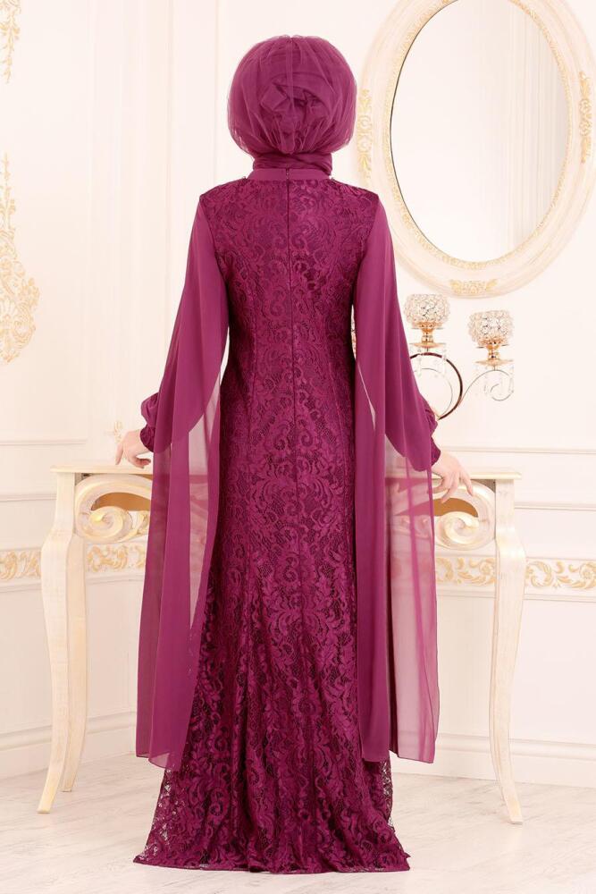 Violet Foncé - Nayla Collection - Robes de Soirée 40180MU - 3