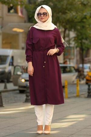 Violet Foncé- Nayla Collection - Tunique Hijab 53201MU - 1