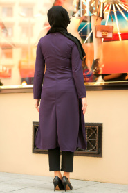 Violet Foncé - Nayla Collection - Tunique Hijab 5464MU - Thumbnail