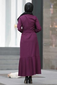 Violet Foncé - Neva Style - Robe Hijab - 5021MU - Thumbnail