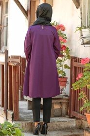 Violet Foncé - Neva Style - Tunique Hijab - 33470MU - Thumbnail