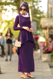 Violet - Nayla Collection - Combination Hijab 10280MOR - Thumbnail