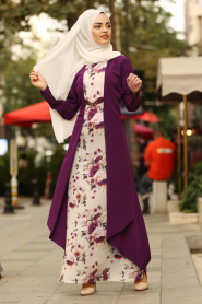 Violet - Nayla Collection - Robe Hijab 100387MOR - Thumbnail