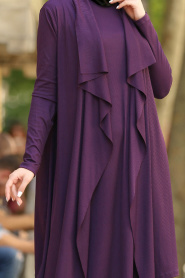 Violet- Nayla Collection - Robe Hijab 2354MOR - Thumbnail
