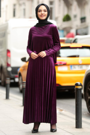 Violet - Nayla Collection - Robe Hijab 3194MOR - Thumbnail