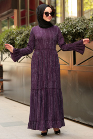 Violet - Nayla Collection - Robe Hijab 41310MOR - Thumbnail