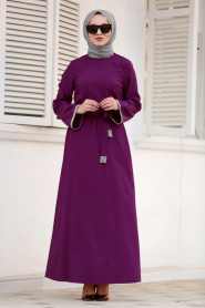 Violet- Nayla Collection - Robe Hijab 42640MOR - Thumbnail