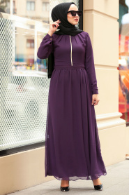 Violet - Nayla Collection - Robe Hijab - 5009MOR - Thumbnail