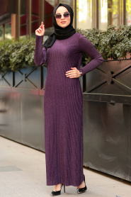 Violet - Nayla Collection - Robe Hijab 5123MOR - Thumbnail