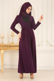 Violet - Nayla Collection - Robe Hijab 533MOR - Thumbnail