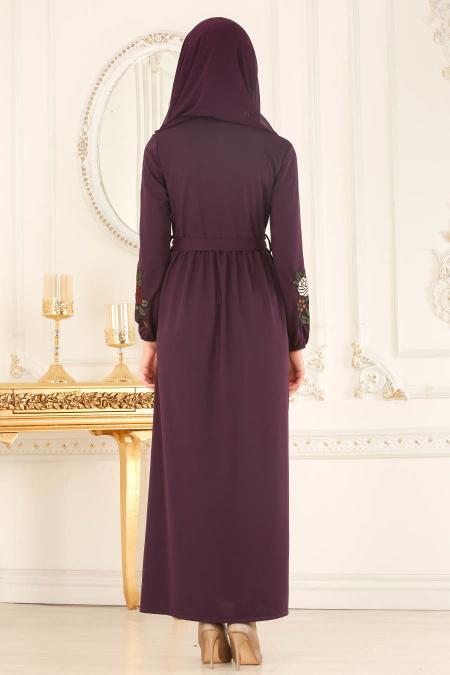 Violet- Nayla Collection - Robe Hijab 5400MOR - 3