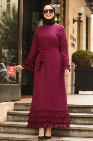 Violet- Nayla Collection - Robe Hijab 6754MOR - Thumbnail