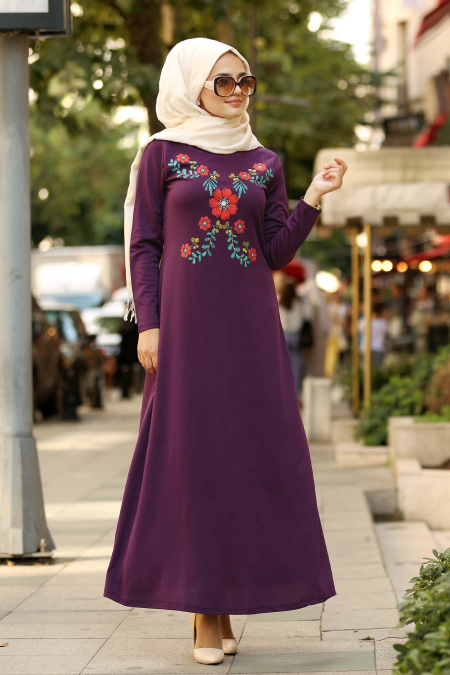 Violet - Nayla Collection - Robe Hijab 79340MOR