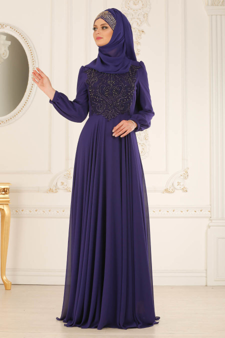 Violet - Nayla Collection - Robes de Soirée 3839MOR
