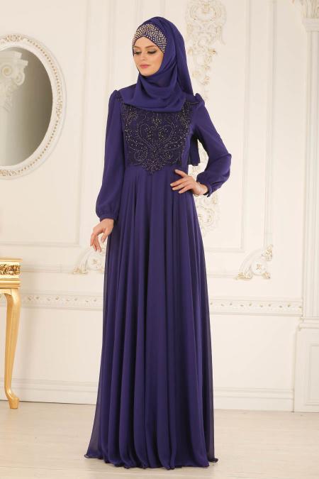 Violet - Nayla Collection - Robes de Soirée 3839MOR - 2