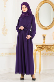 Violet - Nayla Collection - Robes de Soirée 4147MOR - Thumbnail