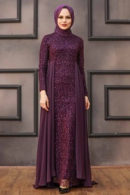 Violet - Nayla Collection - Robes de Soirée 90000MOR - Thumbnail