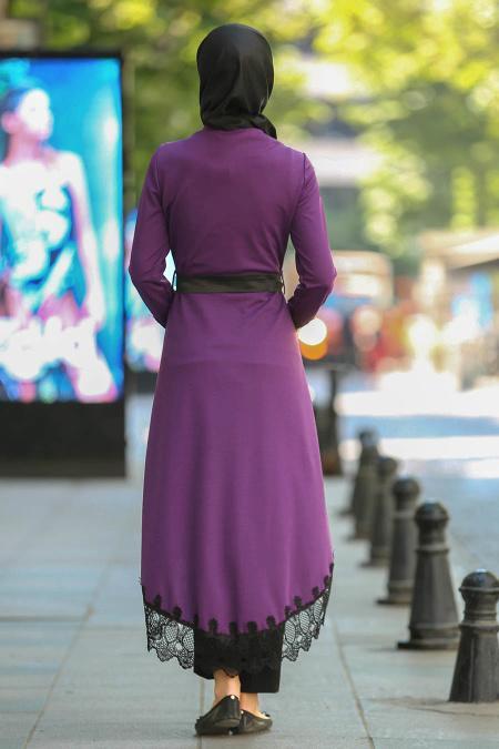 Violet - Nayla Collection - Tunique Hijab 40490MOR - 3