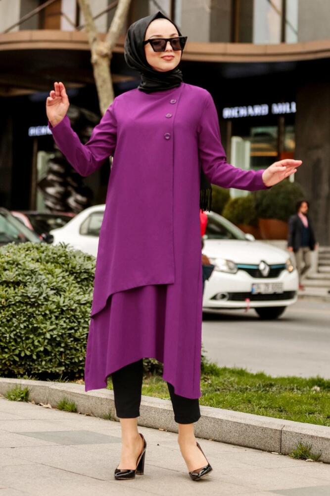 Violet-Nayla Collection - Tunique Hijab 5424MOR - 1