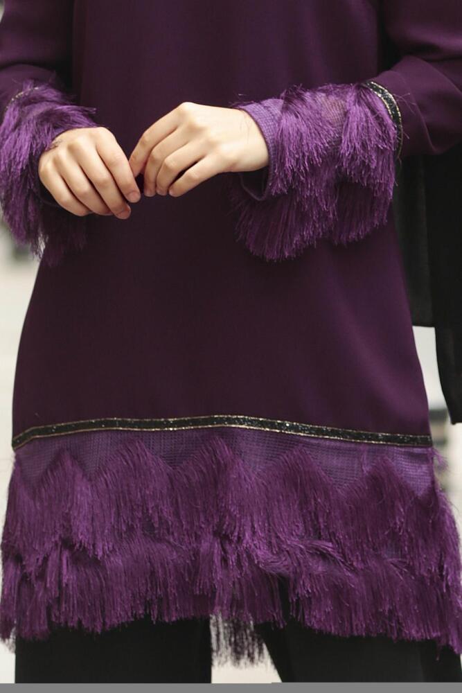 Violet - Nayla Collection - Tunique Hijab 8334MOR - 2