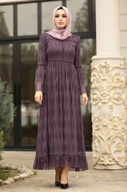 Violet - Neva Style - Robe Hijab - 3832MOR - Thumbnail
