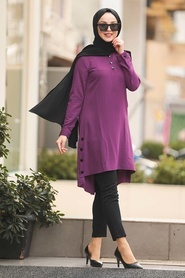 Violet - Neva Style - Tunique Hijab - 464MOR - Thumbnail