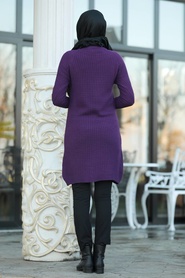 Violet - Neva Style - Tunique Tricot - 20091MOR - Thumbnail