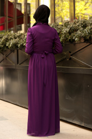 Violet - New Kenza - Robe Hijab 3139MOR - Thumbnail
