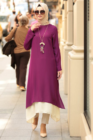 Violet - New Kenza - Tunique Hijab 2172MOR - Thumbnail