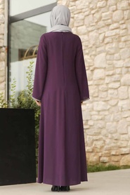 Violet - Tesettürlü Abiye Elbise - Robe de Soirée Hijab - 39052MOR - Thumbnail