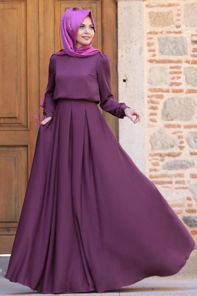 Violet - Tesettürlü Abiye Elbise - Robes de Soirée Hijab 6753MOR - 2