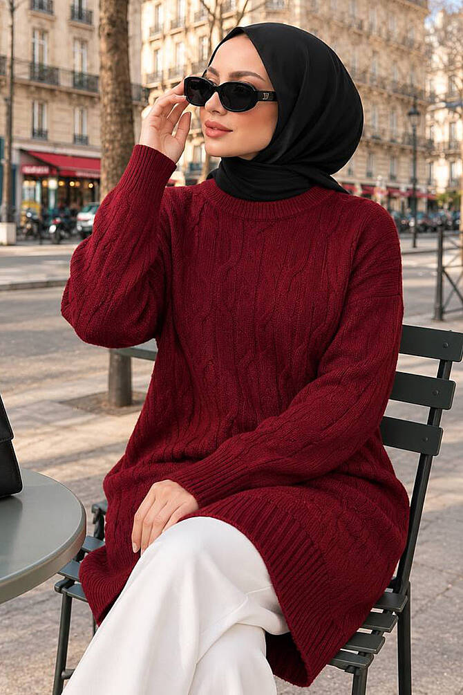 Pull en maille – Cerise 8798VSN - N.S NEVA STYLE