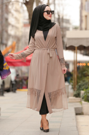 Vison - Nayla Collection - Manteau Hijab 3273V - Thumbnail