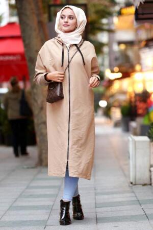 Vison - Nayla Collection - Manteau Hijab 53970V - 1