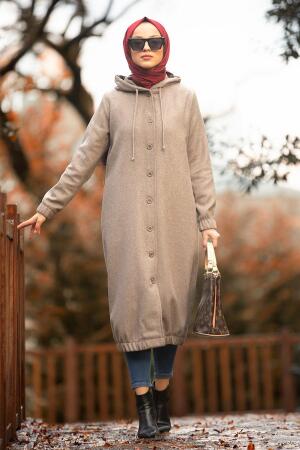 Vison - Nayla Collection - Manteau Hijab 5403V - 1