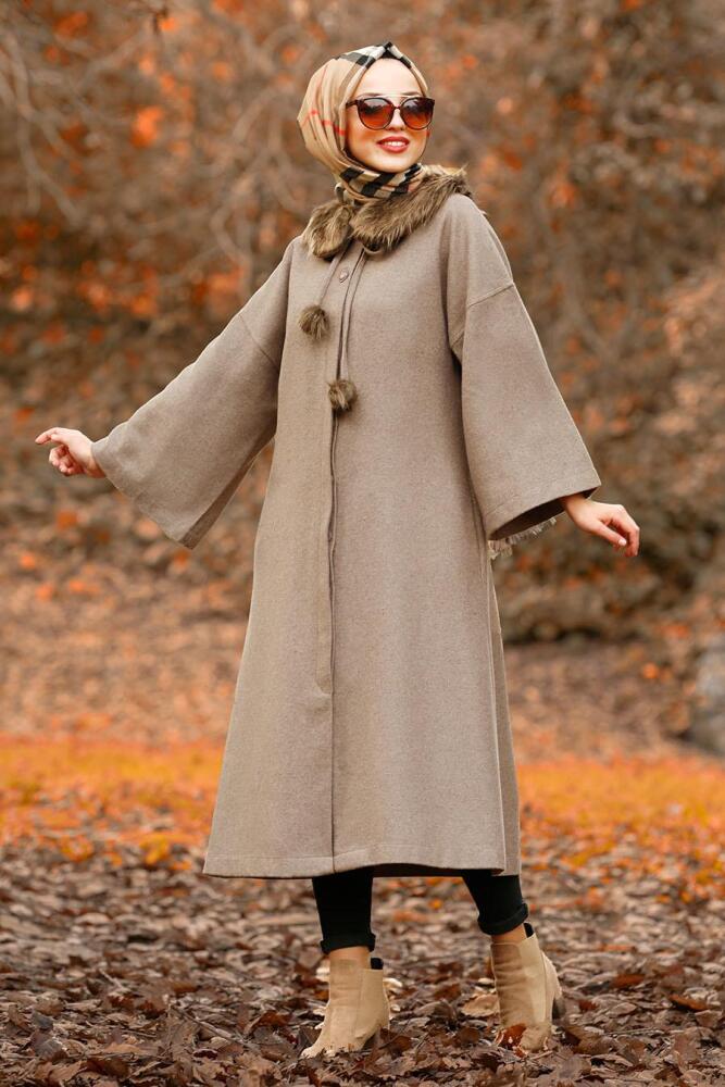 Vison-Nayla Collection - Manteau Hijab 5412V - 3