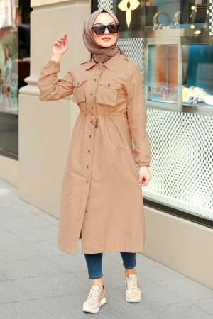 Vison- Nayla Collection - Manteau Hijab 5671V - 1