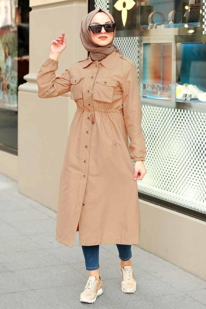 Vison- Nayla Collection - Manteau Hijab 5671V - 1