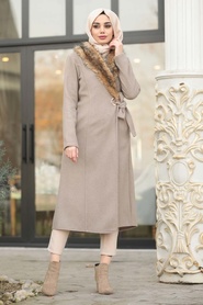 Vison - Neva Style - Manteau Hijab - 5098V - Thumbnail