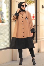 Vison - Neva Style - Manteau Hijab - 8836V - Thumbnail