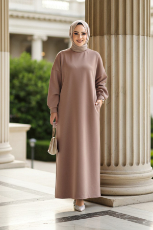 Vizon Sweat Tesettür Elbise 23641V 