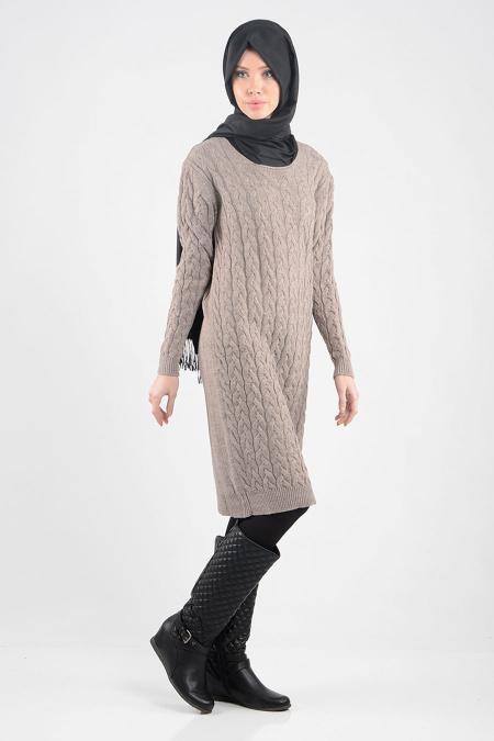 Vizon Triko Tesettür Tunik 3061V - 2