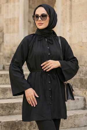 Volan Kollu Black Modest Tunic 20298S 