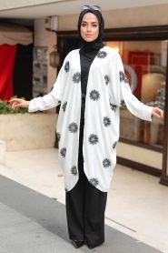 White Hijab Kimono 6427B - Thumbnail