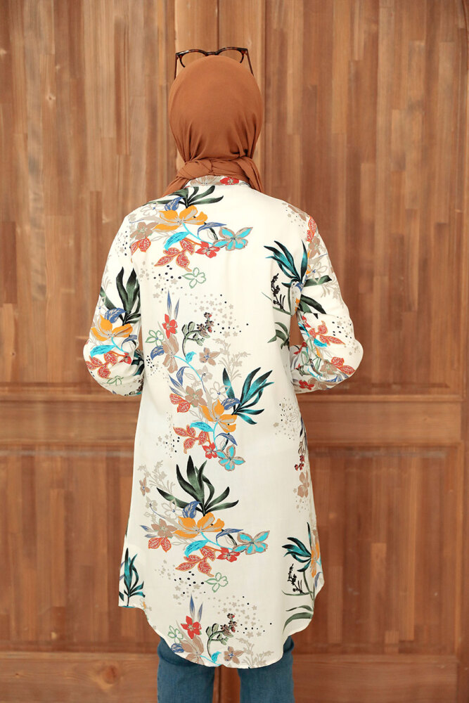 White Hijab Tunic 11569B - 2