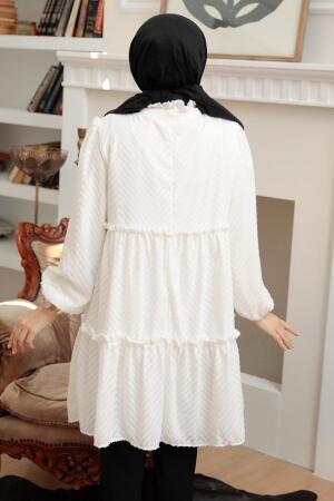 White Hijab Tunic 1342B - 3